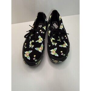 Vans Authentic Platform Shoes Women’s 7.5 / Men’s 6 Black Butterfly Floral Print